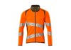 Sweatshirt mit Reißverschluss, modern Fit hi-vis orange/moosgrün M